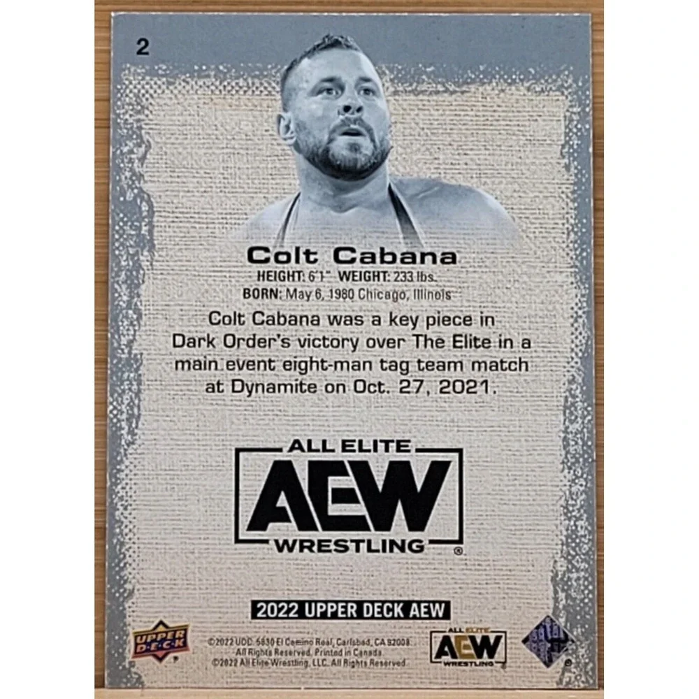 2022 UPPER DECK AEW COLT CABANA‎ DYNAMITE #D/299